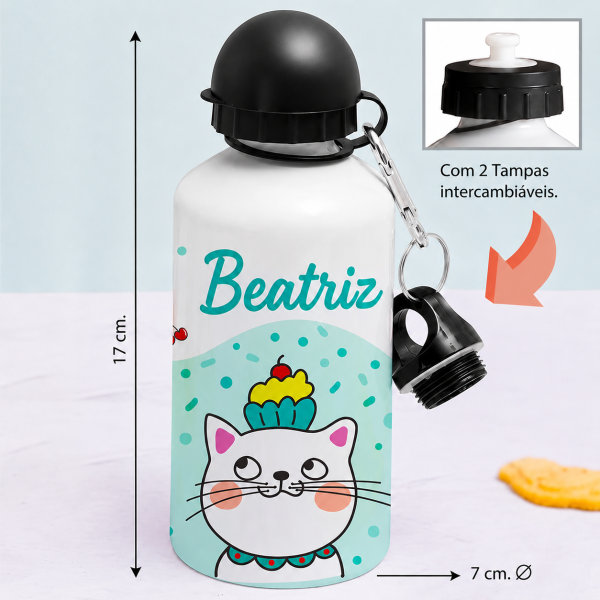 Garrafa Infantil Gatinhos Personalizada