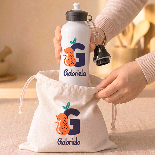 Garrafa Infantil com Inicial Personalizada