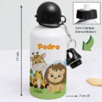 Miniatura de Garrafa Infantil Animais da Selva Personalizada