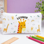 Miniatura de Estojo Infantil Animais Coloridos Personalizado