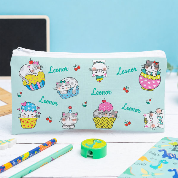 Estojo Infantil Gatinhos Personalizado