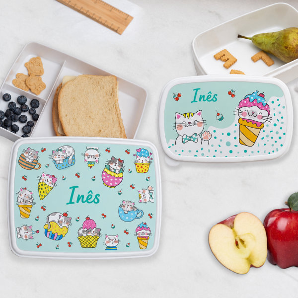 Lancheira Infantil Gatinhos Personalizada