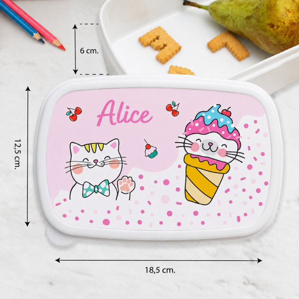 Lancheira Infantil Gatinhos Personalizada