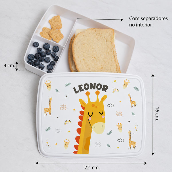 Lancheira Infantil Animais Coloridos Personalizada
