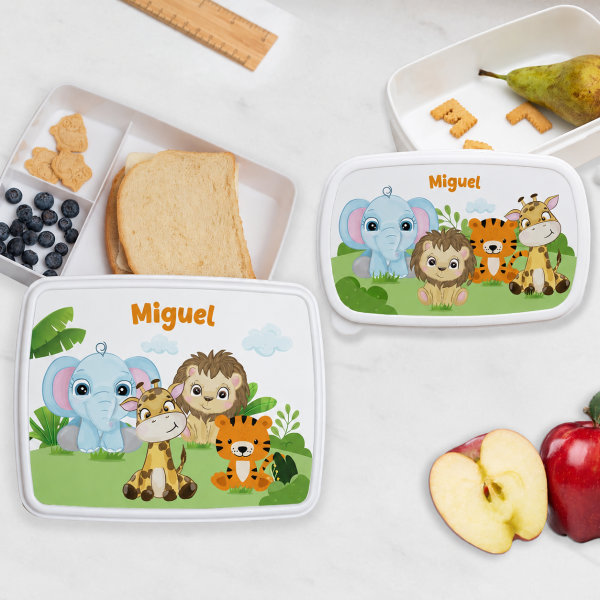 Lancheira Infantil Animais da Selva personalizada