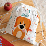 Miniatura de Mochila Saco Infantil Animais Coloridos Personalizada