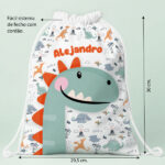 Miniatura de Mochila Saco Infantil Animais Coloridos Personalizada