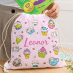 Mochila Saco Infantil Gatinhos Personalizada Miniatura de Mochila Saco Infantil Gatinhos Personalizada