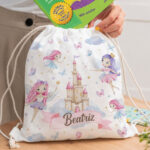 Miniatura de Mochila Saco Infantil Fadas Personalizada