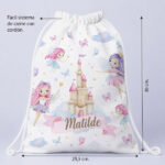 Miniatura de Mochila Saco Infantil Fadas Personalizada