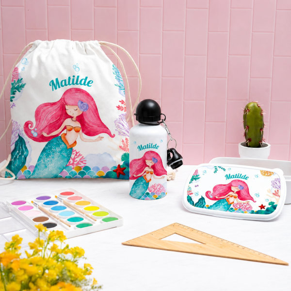 Mochila Saco Infantil Sereia Personalizada