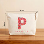 Miniatura de Necessaire Inicial de Flores com Nome Personalizado