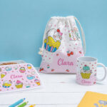 Miniatura de Caneca Infantil Inquebrável Gatinhos com Nome Personalizada
