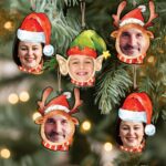Miniatura de Pack de Enfeites para Árvore de Natal Caras com Foto Personalizados
