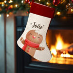 Miniatura de Meia de Natal Bonecos com Nome personalizado
