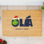 Miniatura de Capacho de Natal Grinch com Nome personalizado