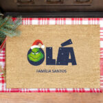 Miniatura de Capacho de Natal Grinch com Nome personalizado